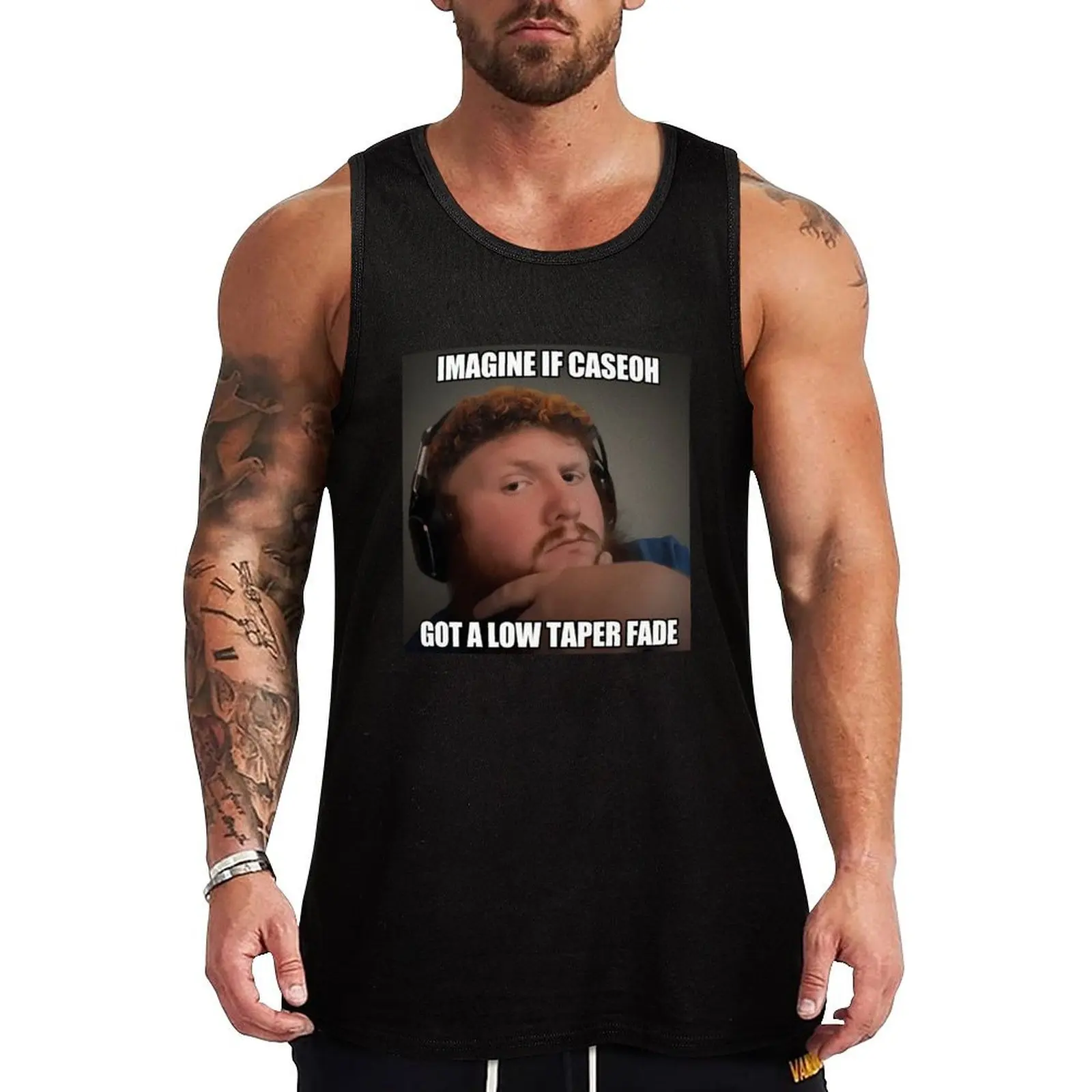 

Caseoh Hair Meme Tank Top Basic Cotton Blend Tank Top Casual Sleeveless Shirt