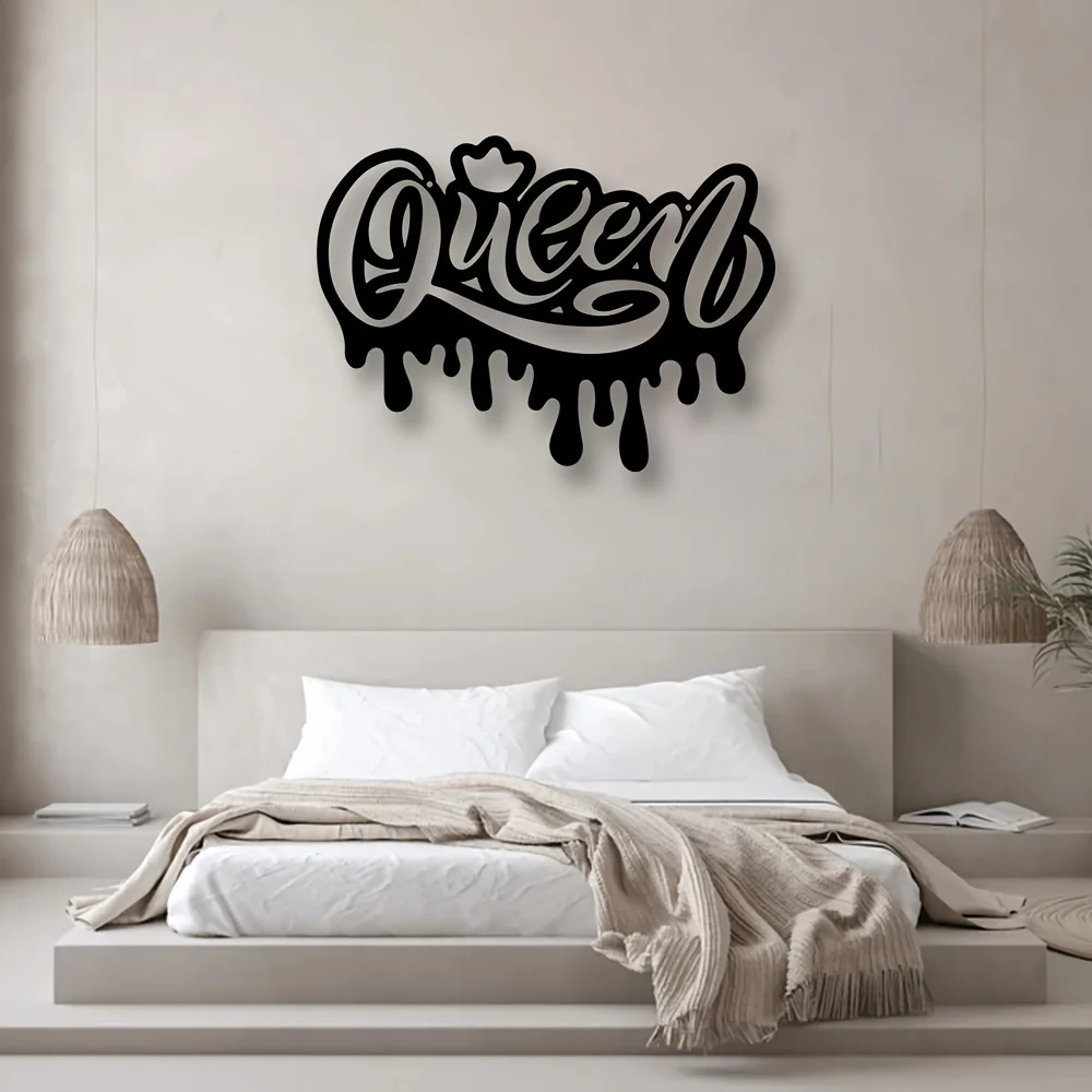 

Metal "queen" Text Wall Metal Artwork, Scene Decoration, Room Decoration, Suitable For Home Kitchen Wall Decoration,