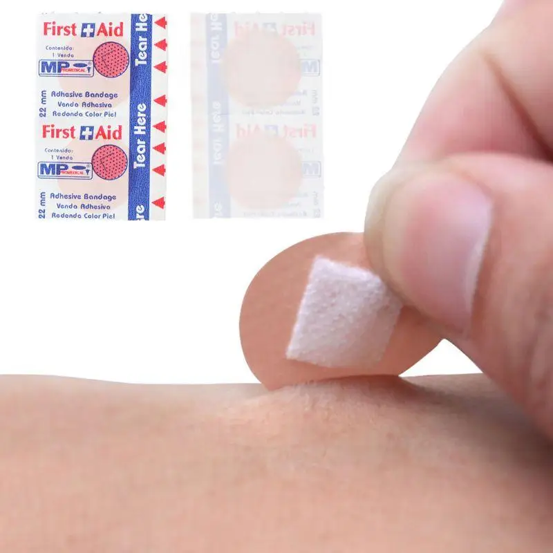 u0de 100pcs kondingive Round out ound plaster First-Aid Dirce Ring ضمادة 22 مم