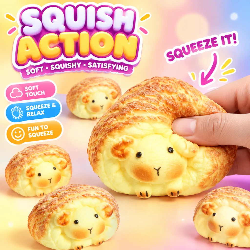 Slow Rising Simulated Bread Stress Relief Squeeze Toy Squishy Fidget Toy Home Decor Ornament Window Display Model Squishy Toy