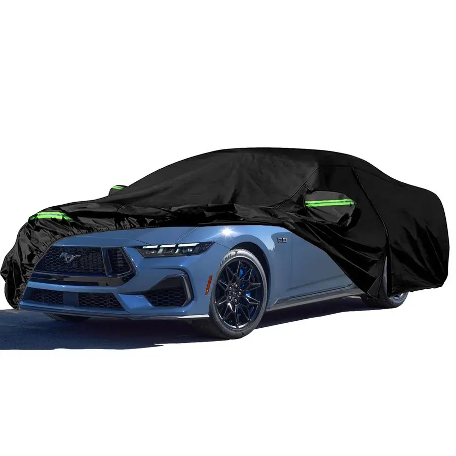 

Car Covers for 19942026 Ford Mustang, 6 Layers 210T AllWeather HighDensity Waterproof Mustang Car Cover, w Zipper Door, Windproo