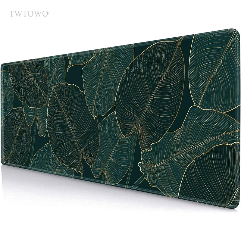 Green Leaves Mouse Pad Gaming XL New Home HD Custom Mousepad XXL Mechanical Keyboard Pad Soft Office PC Desktop Mouse Pad