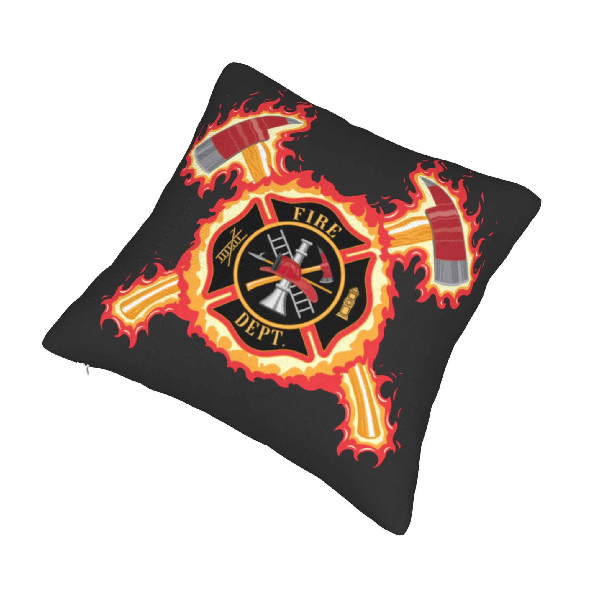 Firefighter Cross Throw Pillow Covers Decoration Kawaii Fire Rescue Fireman Cushions for Sofa Square Pillowcase