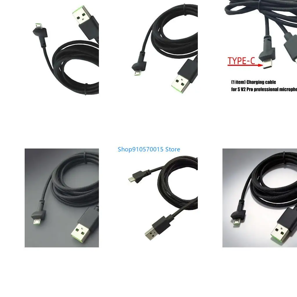 B95C Professional Microphone Charging Wire 2M Data Cable With Overcurrent Protections Smooth Energy Transfer for Seiren V2Pro
