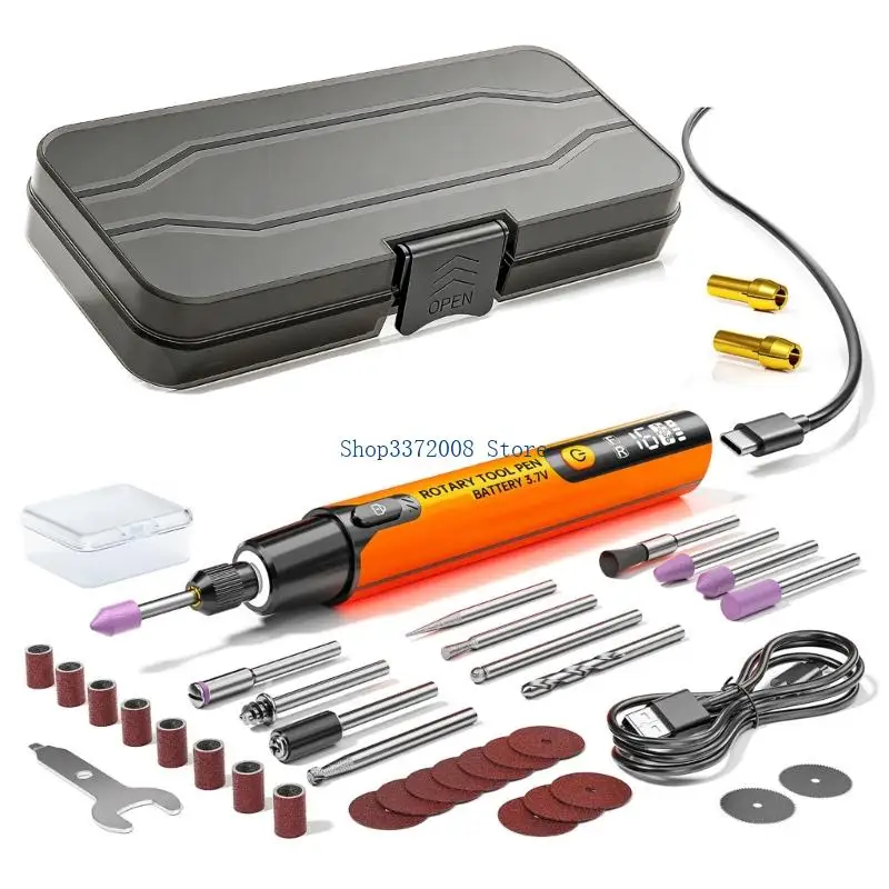 Electric Engraving Pen With 6 Adjustable Speeds And LED Digital Display For Precise Metal Crafting