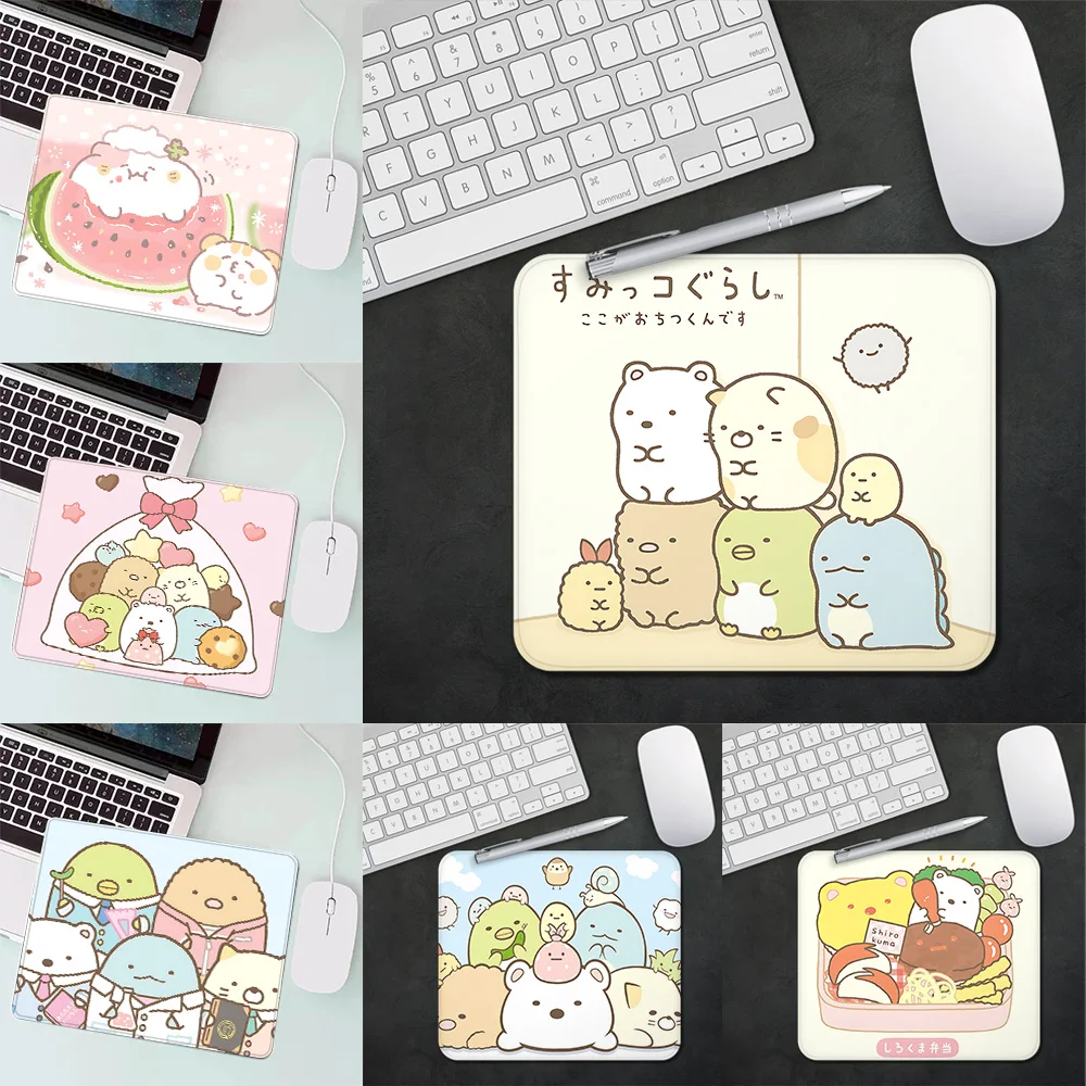 Cartoon Pink Sumikkos Gurashi Gaming Mouse Pad XS Small Mousepad For PC Gamer Desktop Decoration Office Mouse Mat Deskmat Rug