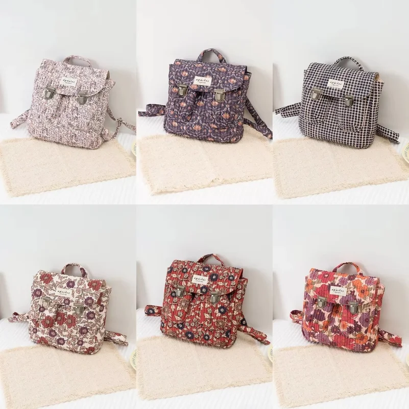 ガーデンバッグ-バックパック-7-13歳-花柄-ポリエステル-なし-かわいい-キッズバックパック-子供用バックパック