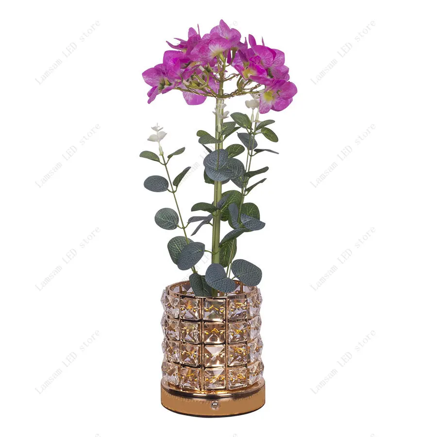 LED Rechargeable Flower Lamp Decorative Plant Light Luminous Artificial Flowers 1W Perfect for Room Decoration Office Bar Club