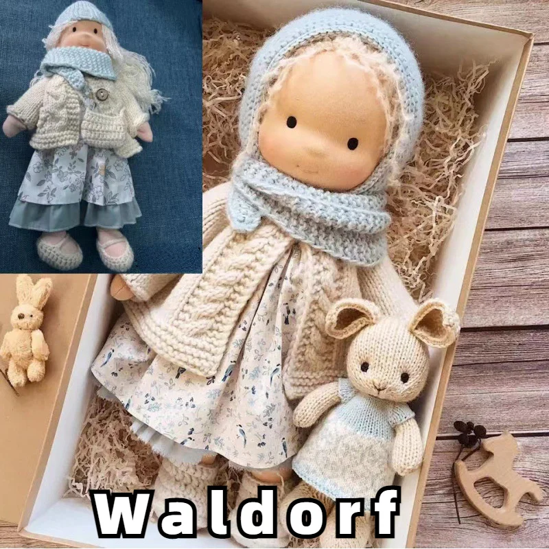 Waldorf Doll Handmade Native Enamel Doll Artist Handmade Kawaii Soft Stuffed Plushie Doll Children Christmas Navidad Gift Toys