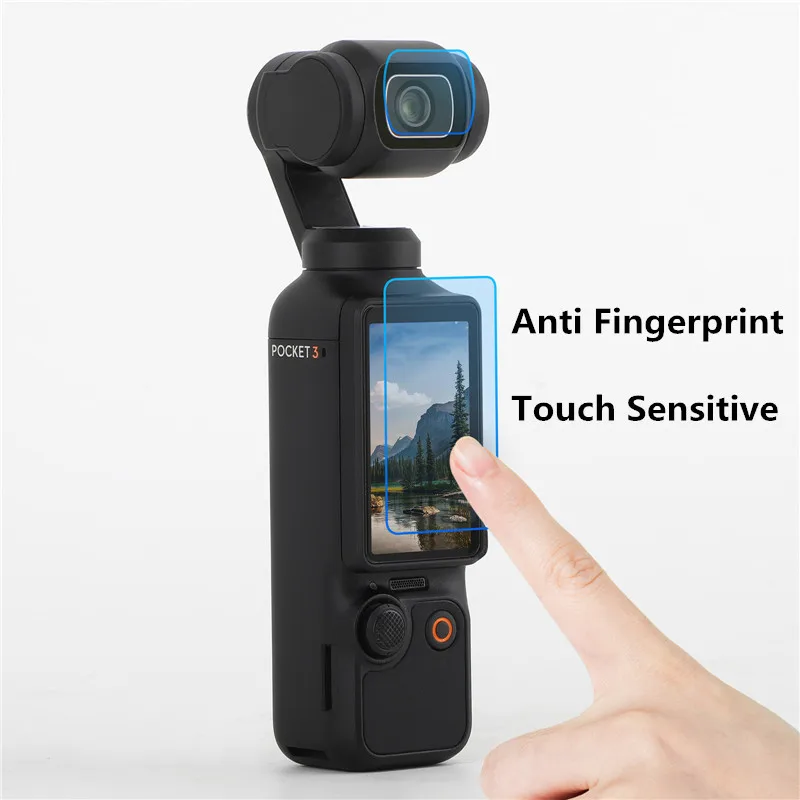 Protector de pantalla de lente para DJI Osmo Pocket 3 9H, cubierta de vidrio templado de dureza, antiarañazos, antihuellas, antiburbujas