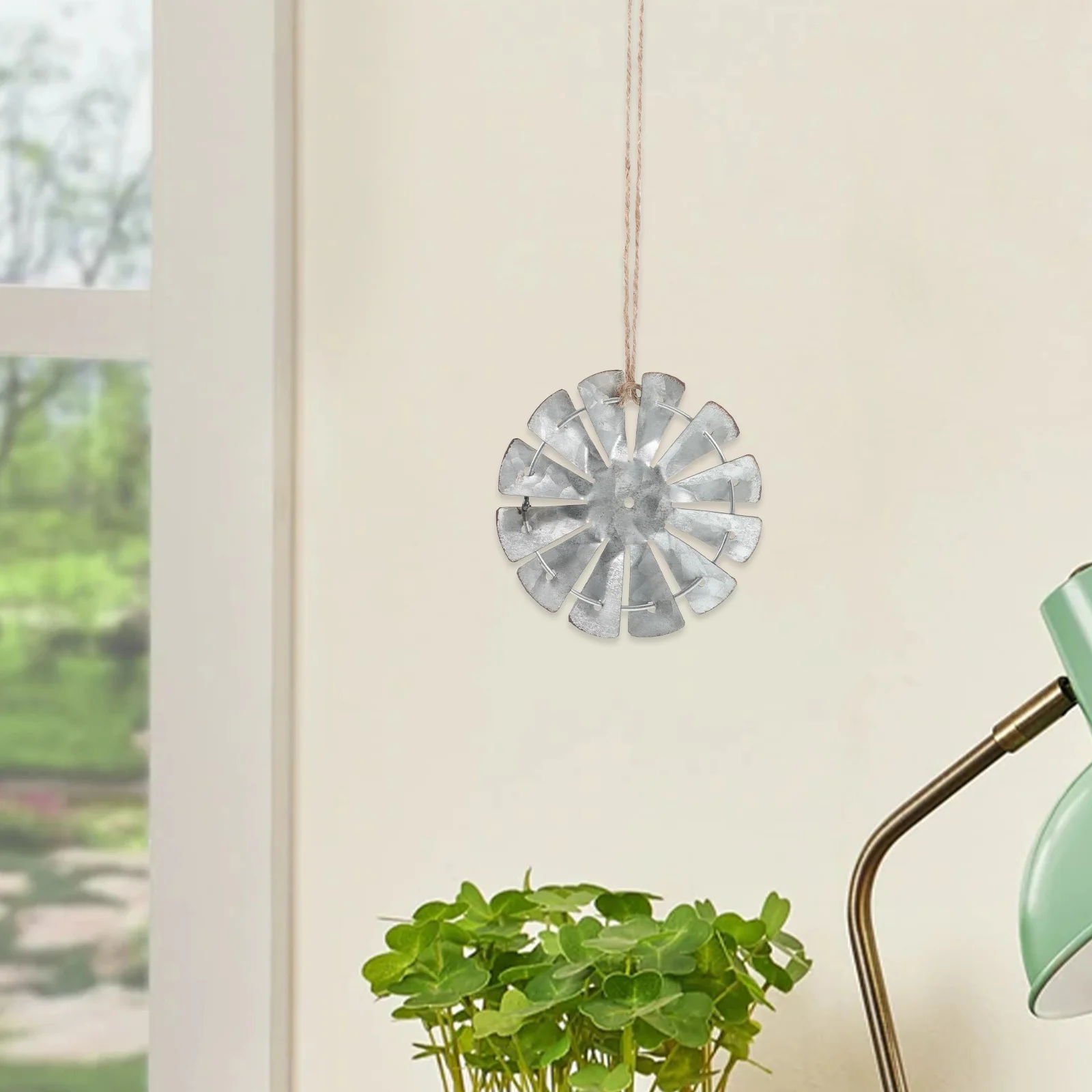 

Iron Wall Hangings Farm Ornaments Decorations for Home Galvanized Crochet Windmill Metal Farmstyle