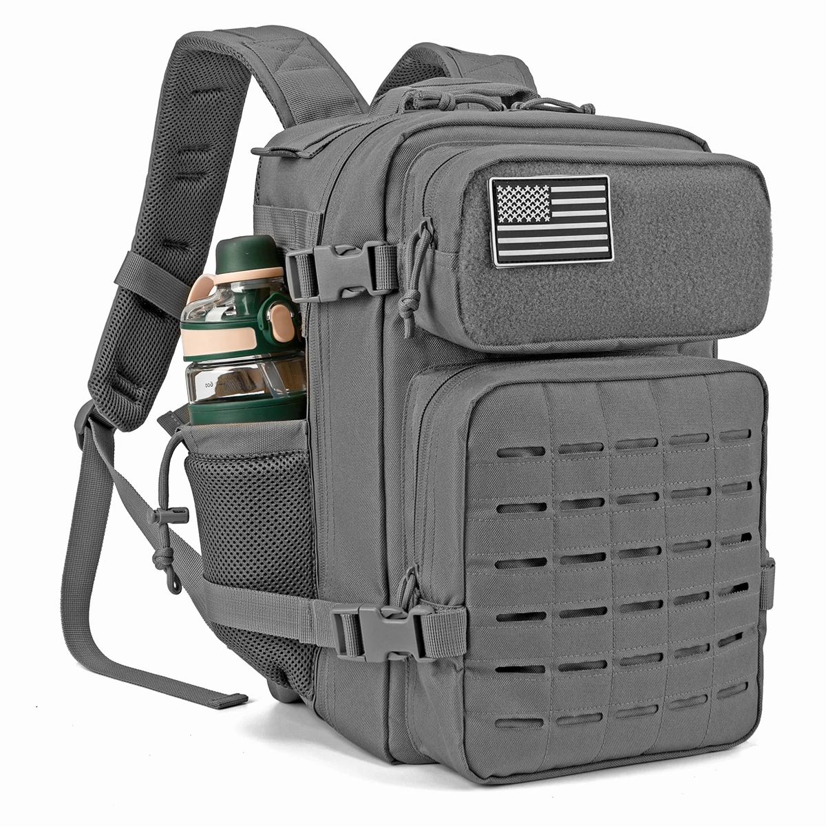 ReFire Gear 25L Taktischer Rucksack Outdoor-Tasche für Fitness MOLLE Rucksack GYM Für Frauen/Männer EDC Wandern Überleben Rucksack Hexe Flaschenhalter 9