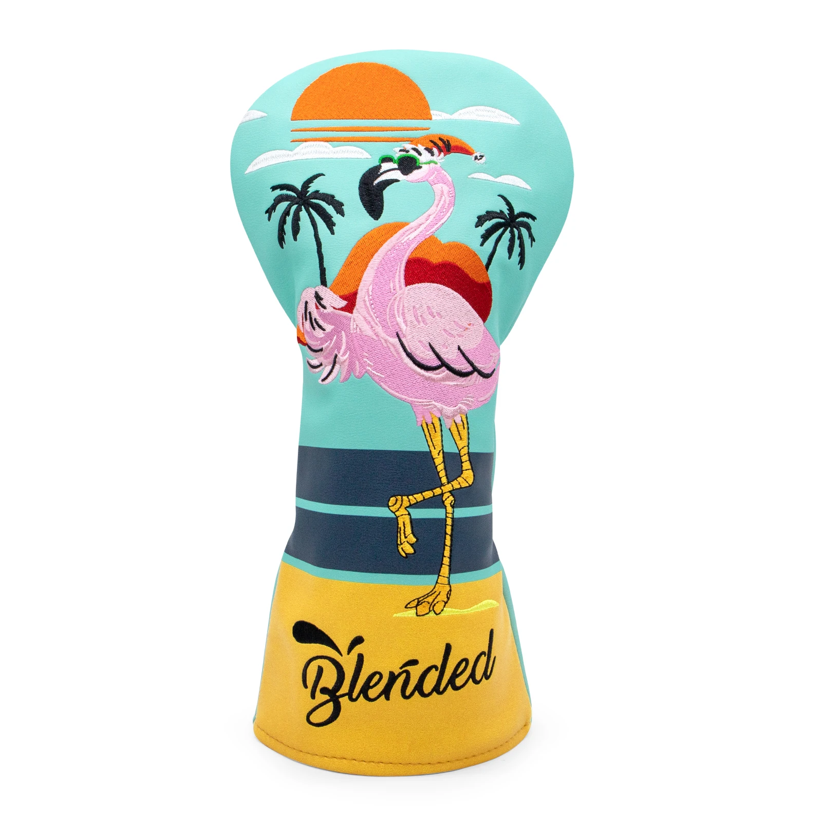 Flamingo Hawaii Design High Quality Embroidery Golf Club Head Covers Golf Fariway Wood Covers Hybrid Head Covers 3 Wood Headcove