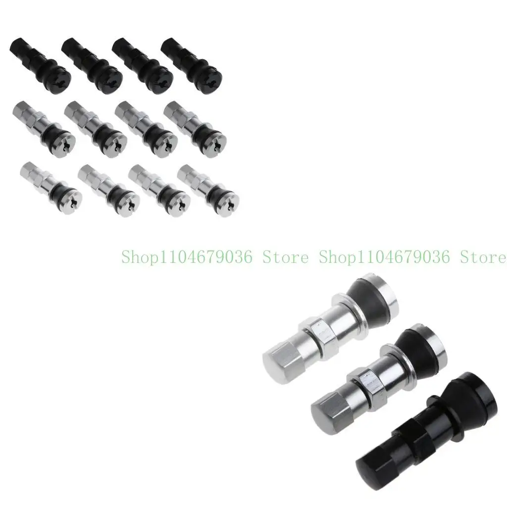 

652F Car Tire for Valve 4pcs Bolt-in Tubeless Wheel Tire for Valve Stem Dust Cover Vehicle Stainless Steel Metal Straight