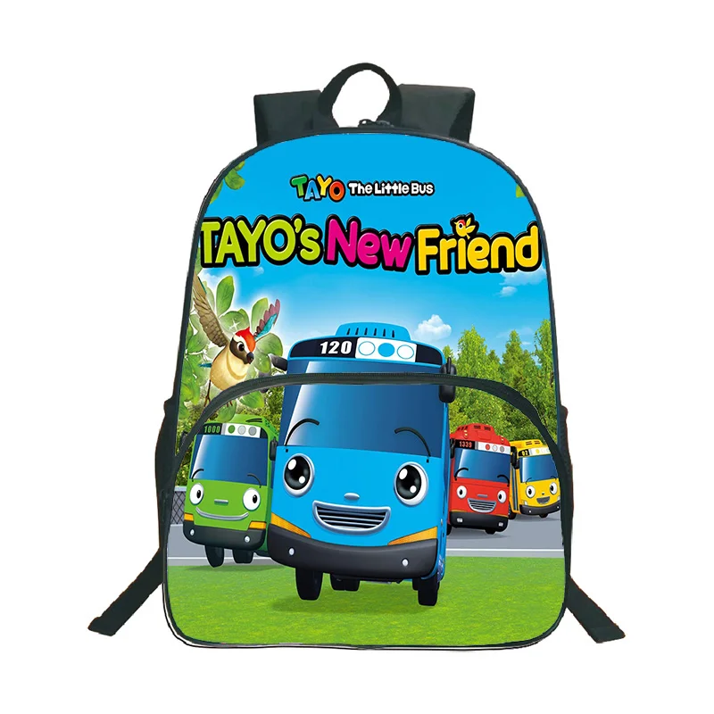 

Cartoon Fun Anime Tayo and Little Friends Car Backpack Kids 3D Print Bagpack Child Casual Schoolbag Zipper Backpacks Mochilas