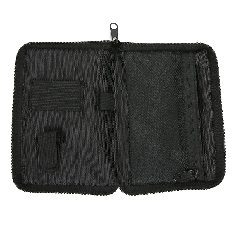 

【L】Portable Blood Glucose Meter Storage Bag Blood Pressure And Oxygen Meter Carrier Organizer Black Zipper Storage Bag Household