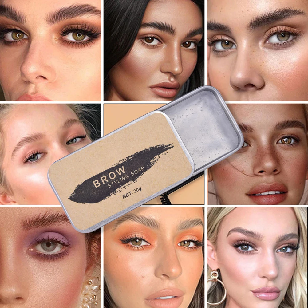 Gel coiffant sauvage, savon de maquillage longue durée incolore, outil de mise en forme des sourcils, ne se décolore pas, crème de teinture pour sourcils pour femmes, stéréo