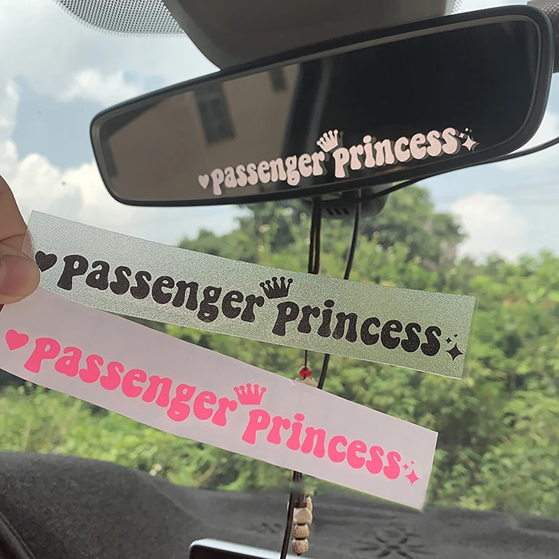 Creative Passenger Princess Mirror Car Decal Cute Car Vinyl Funny Art Sticker Decals Decor Car Interior Accessories