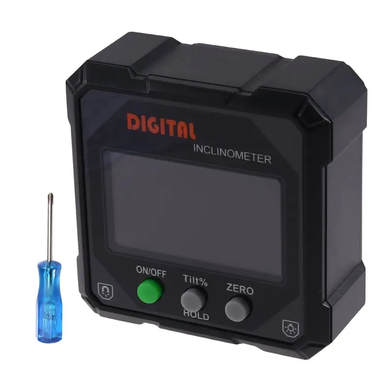 Mini Magnetic Digital Angle Finder 360° LCD Electronic Laser Gauge Ruler Electronic Protractor