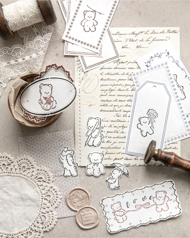 Cartoon-Bären-Puppen-Design Holzstempel DIY Bastelbedarf Scrapbooking-Material Schreibwaren-Siegel für Hobby-Dekoration – Detail 9