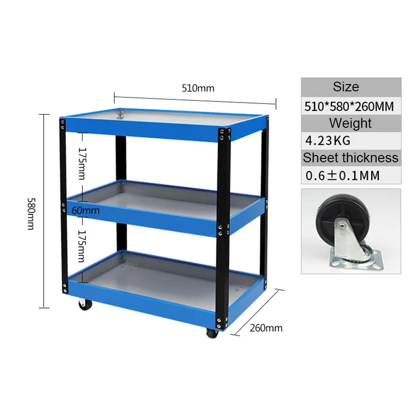 

Trolley Tool Box With Wheels Rolling Service Storage Tools Workshop Cabinets Garage Cabinet Organizer Cart Holder Car