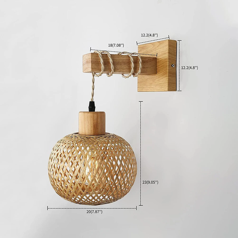 

Retro Wall Light Indoor Vine Lamp Bedroom Farmhouse Hallway Bathroom Sconce Wood Mural Lamps Durable Craftsmanship