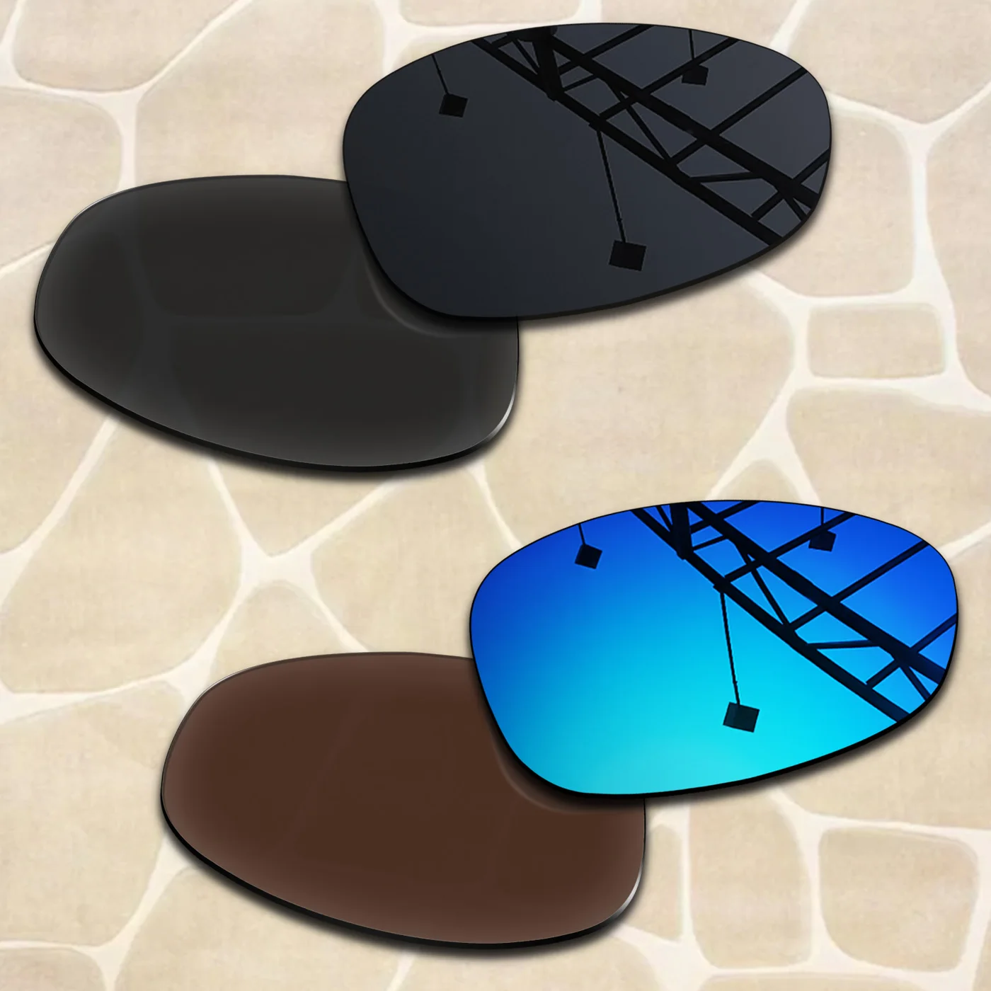 Value Pack Premium POLARIZED Replacement Lenses for Juliet 55mm - Compatible with Oakley Sunglasses