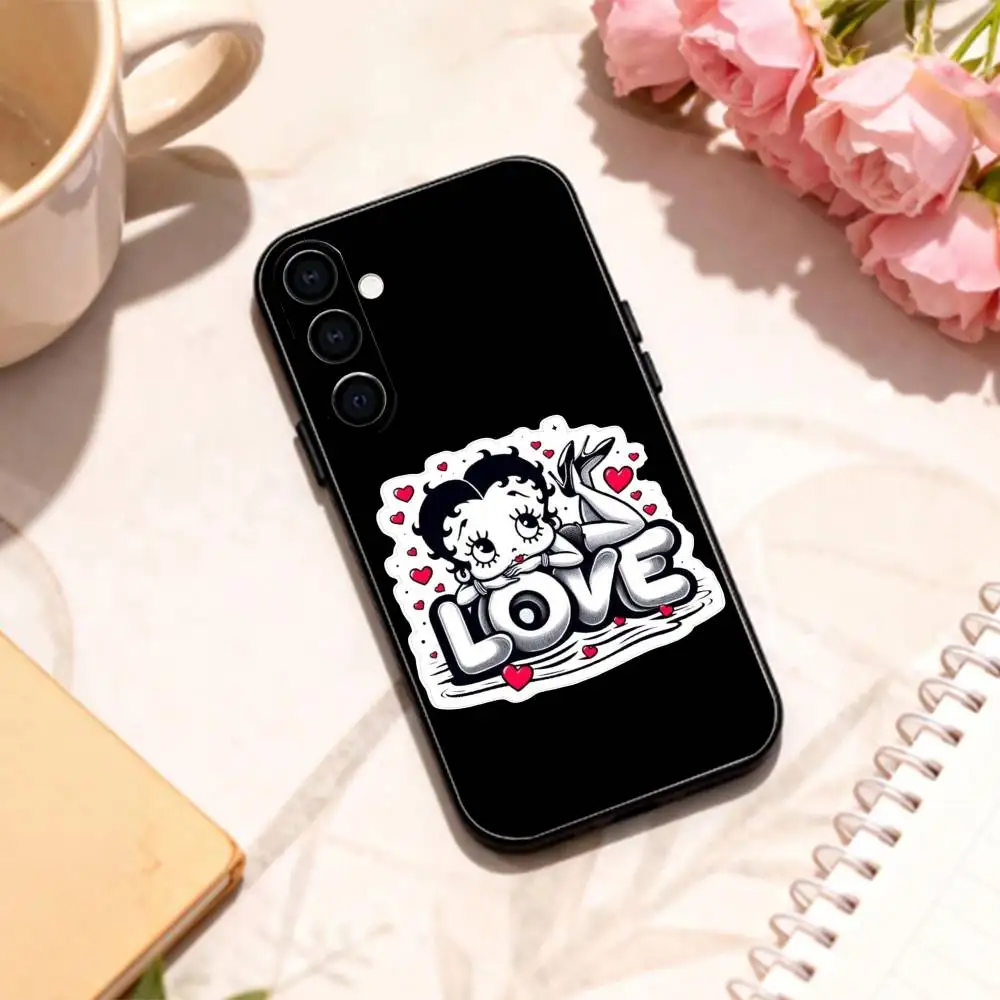 G-Girl G-Betty-es B-BoOpS  phone Case For Samsung Galaxy A73,A72,A71,A70,A53,A52,A51,Others Soft Black Shell view 4