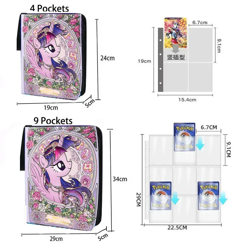400pcs/900pcs High Quality Anime Collectible Card Holder 4/9 Card Slot Collect Premium Leather with Zippe Showcase Collection
