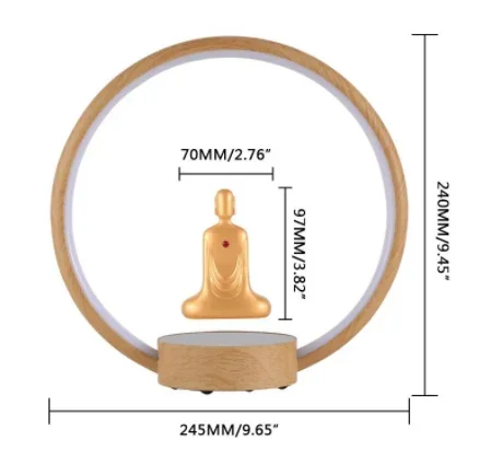 Wholesale Creative Gift Night Lamp Modern Minimalist Led Magnetic Levitation Floating Buddha Table Room Lamp