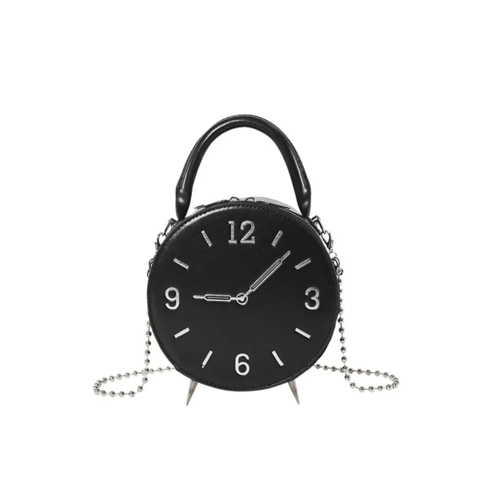 Cute Little Bag New Sen Style Soft Girl Fashion Design Exquisite Popular Cute Girl Can Use One Shoulder Clock Small Round Bags