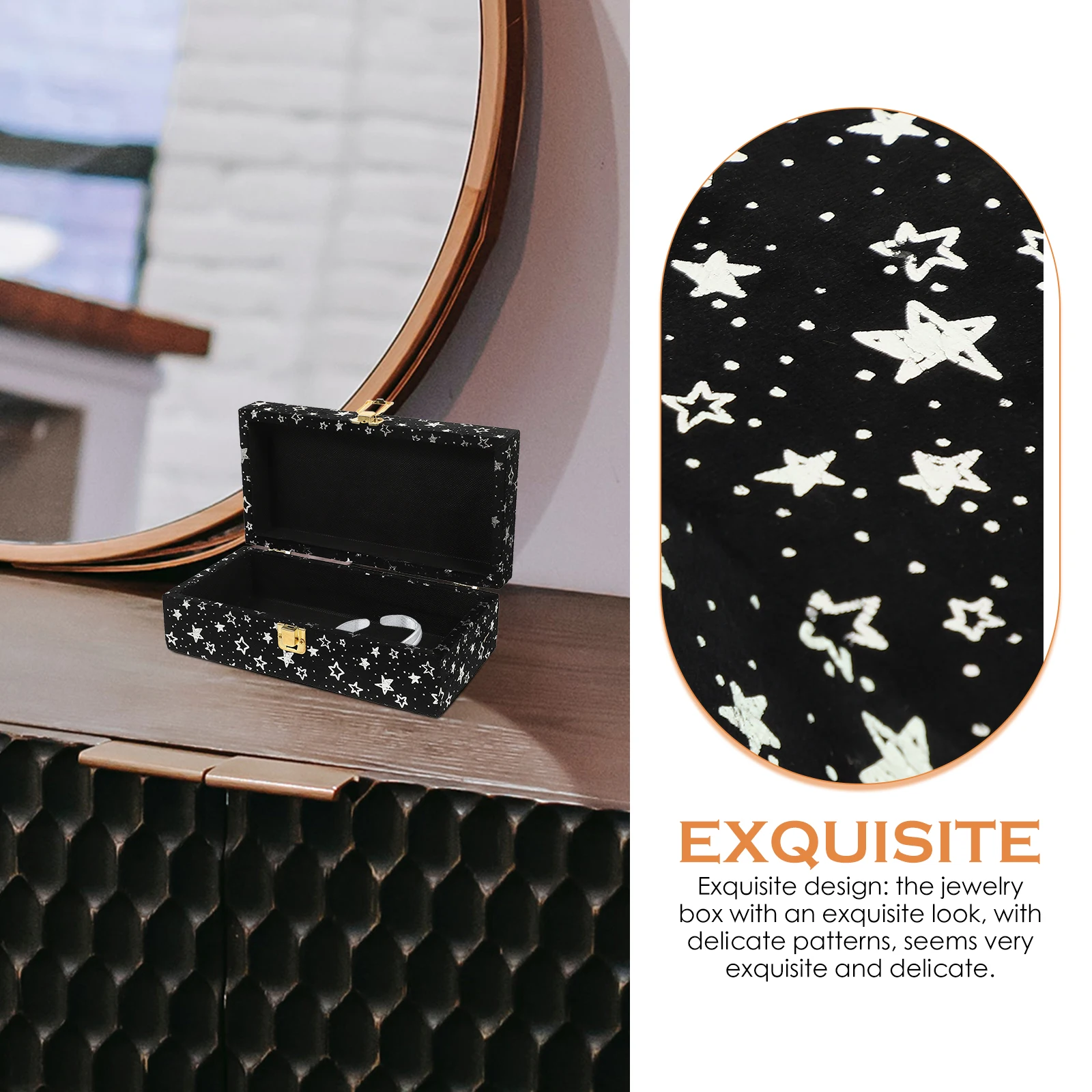 

Jewelry Storage Box Wooden Organizer Case For Rings Earrings Bracelets Trinkets Multi-Functional Desktop Holder Flip Lid Natural