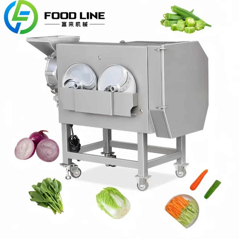 2025 Hot Selling Multifunctional Automatic Vegetable Cutter Small Commercial Restaurant Use Potato Carrot Lemon Cutting Motor