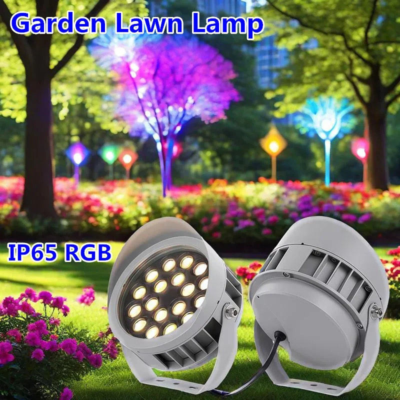 

Villa Lawn Lamp Colorful Park Landscape Light 12W 18W 24W 36W Garden Path Spotlights IP65 LED Waterprof 220V 24V Terrace Decora