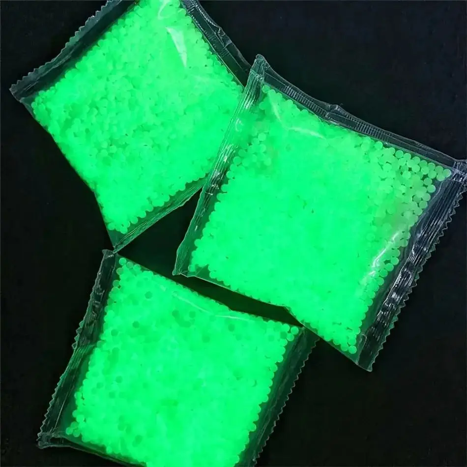 4,000pcs Home Decor Luminous Water Beads Glow in The Dark Pearl Gel Hydrogel Ball Green Crystal Soil Jelly Splater Balls Blaster