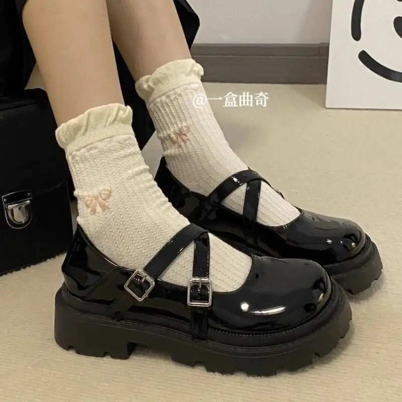 

Kawaii Casual Shoe Fashion Children S Shoe Girls Jk Shoes 2025 Spring Princess Shoes Patent Leather Mary Jane Shoes Performance