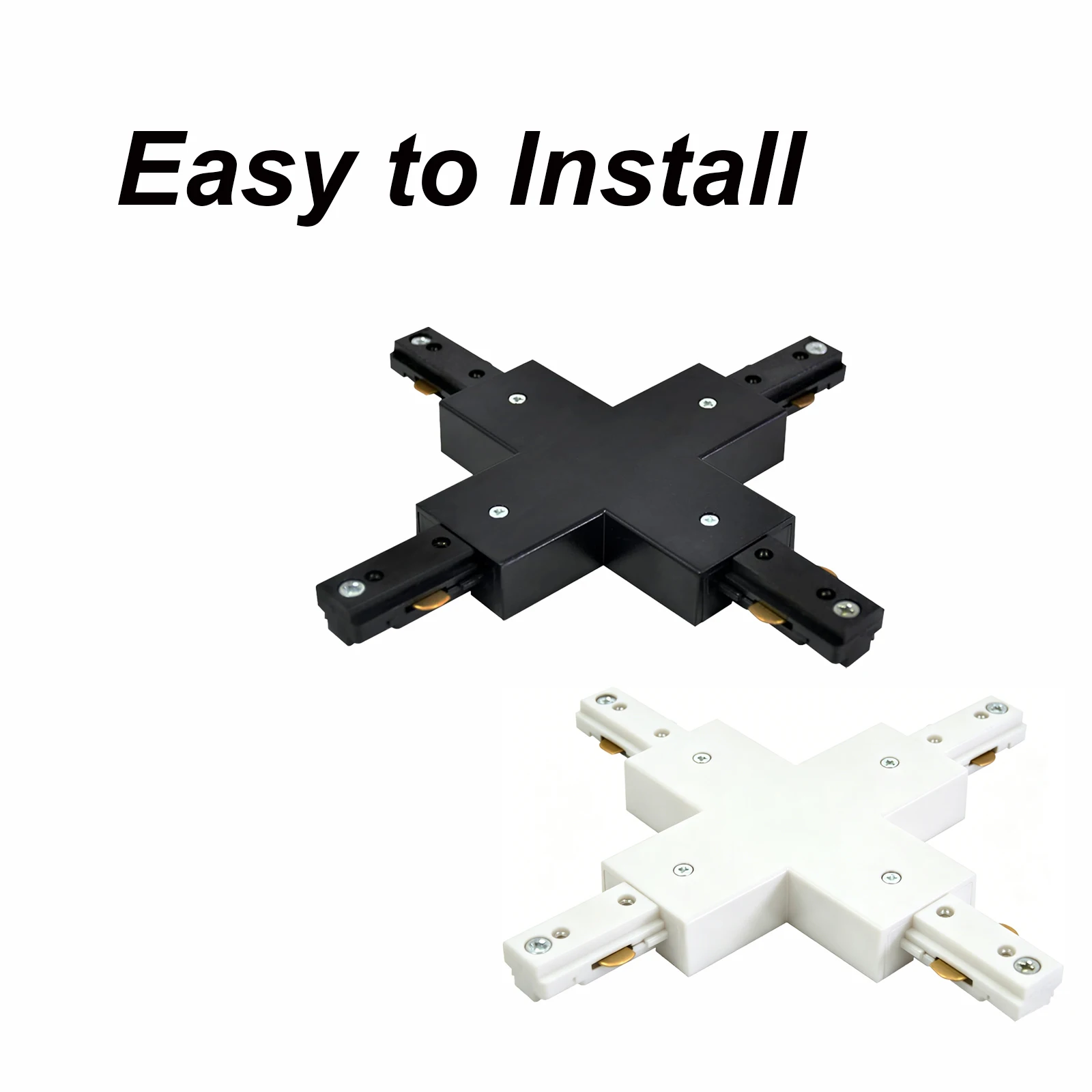 H-rail X connector external X-shaped connector black X connector For Store Home Spotlight Lighting