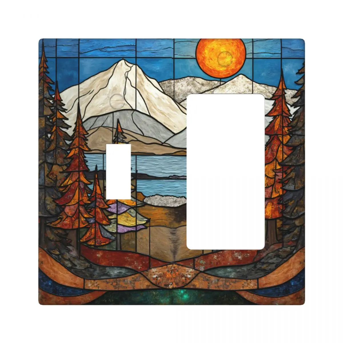 

Настенная панель, декоративная пластина выключателя света, настенная панель крышки выключателя, ночник с выходной пластиной, 2 Gang Rocker