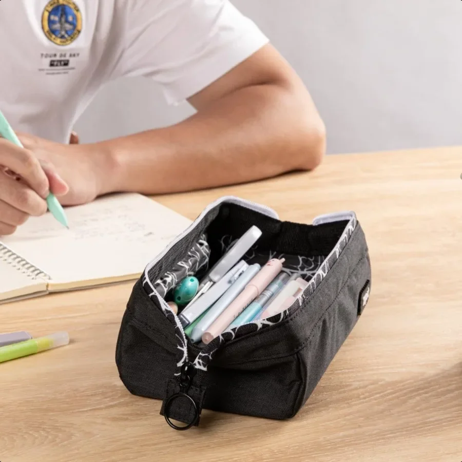 Lenny etui, potloodetui met grote capaciteit, potloodtas voor school, universiteit en kantoor