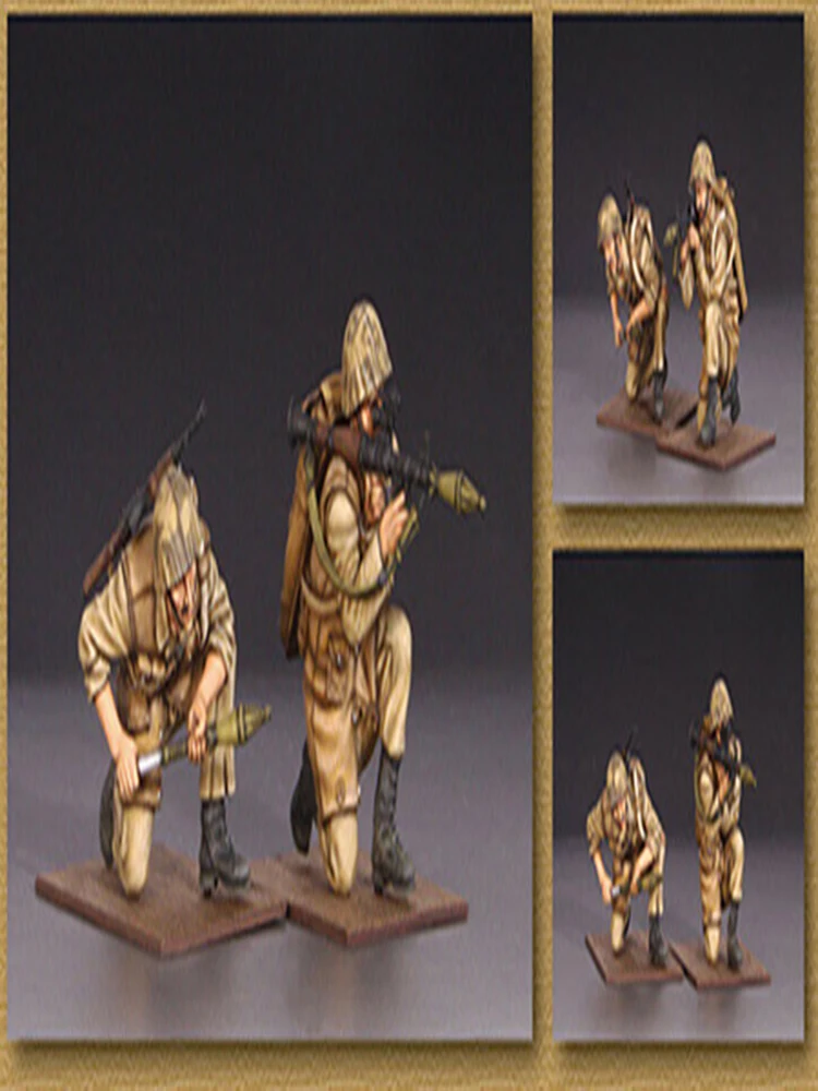 Unassambled 1/35 Modern Infantry action include (2 figures)     Resin figure miniature model kits Unpainted