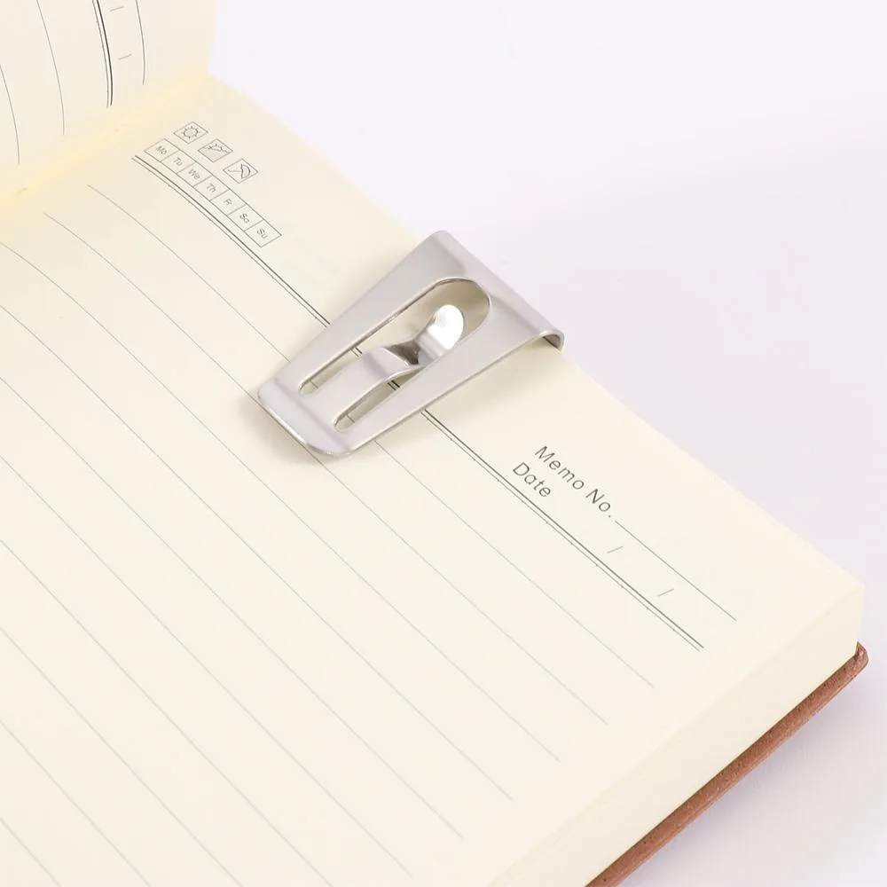 Mini Stainless Steel Bookmark Simple Metal Book Marks Ornament