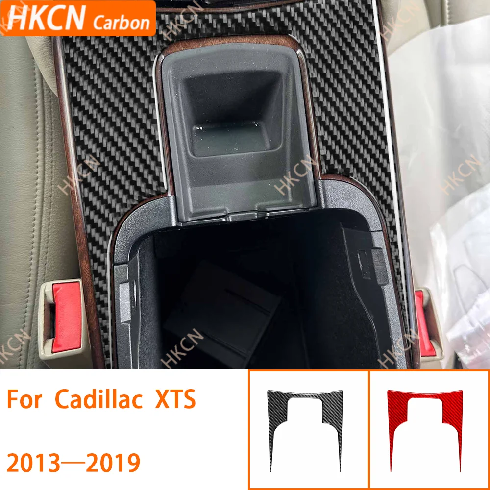 3D Carbon Fiber Interior Sticker for Cadillac XTS 2013—2019 Central Armrest Panel Trim Kit(Anti-Scratch Easy Install)