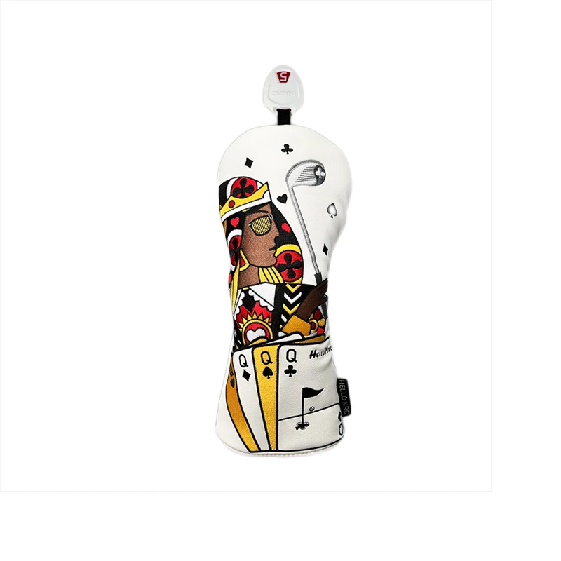 1 pc NRC poker Style Golf Headcover for Driver fairway and UT Cover, Embroidered Golf Club Headcover，Waterproof Protector