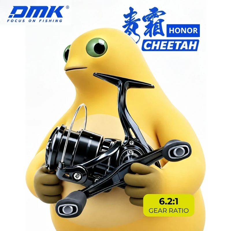 DMK CHEETAH HONOR 800/ 2000S Spinning Reel,6.2:1 High Speed Ratio, Carbon Fiber Body 4kg Max Drag Lightweight Fishing Reel