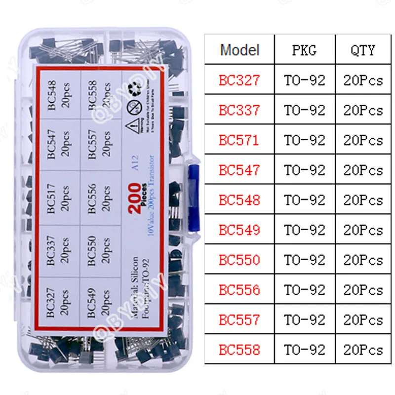 Mosfet Triode Thyristor PNP NPN Voltage regulator Chip Transistor Assortment Kit TO-92 TO-126 TO-220 Series DIY Mixed Set Box