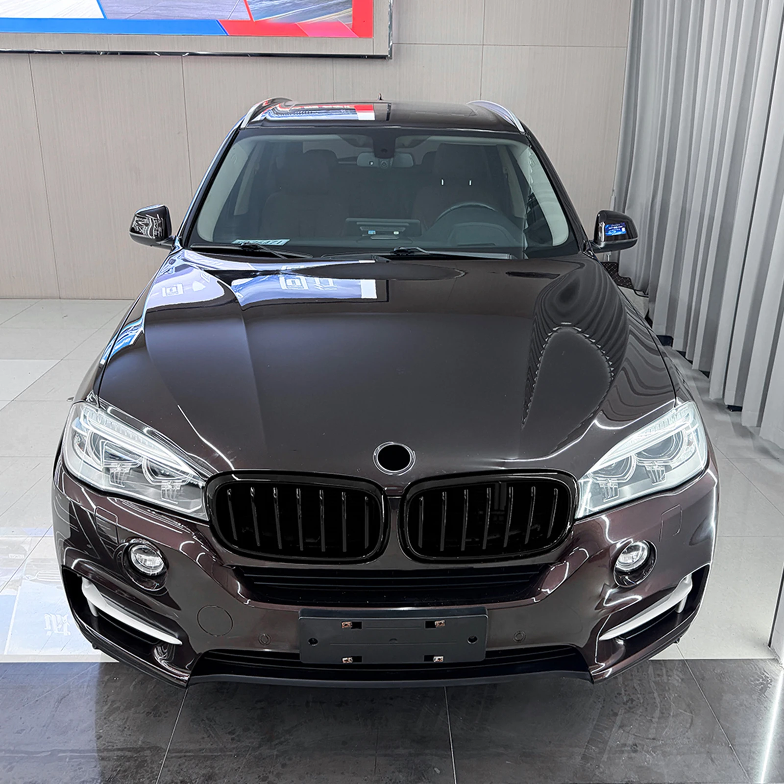 

Front Kidney Grille Racing Grill Upper Bumper Hood Mesh Grid For 2014-2018 BMW X5 F15 X6 F16