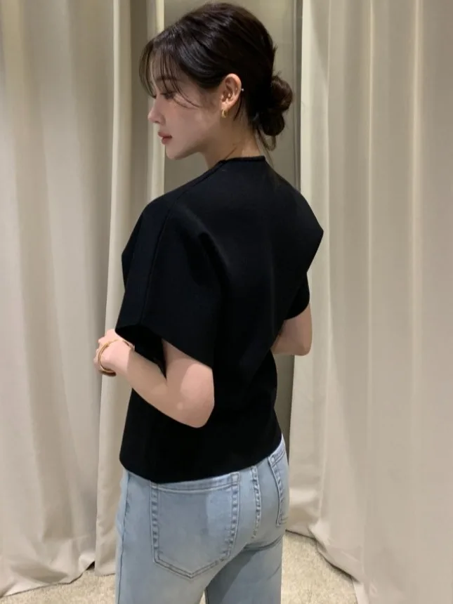 InsV-Ne สีขาวถักเปิดเสื้อสเวตเตอร์ถัก ort Jaet ผู้หญิงฤดูร้อนใหม่ High-End Casual อเนกประสงค์ Top Quali ผ้าอื่นๆ