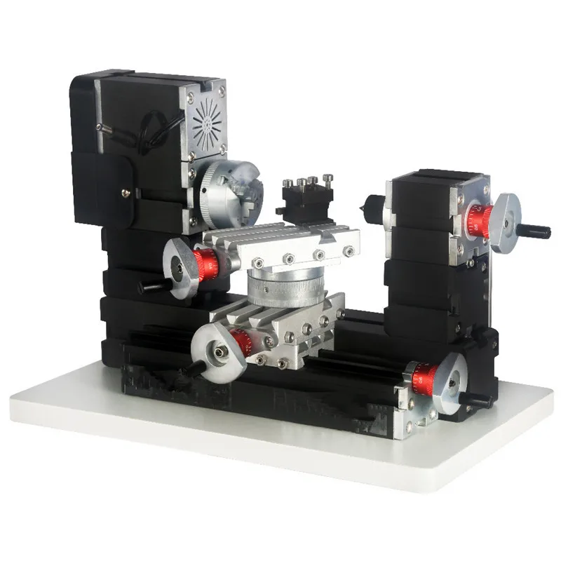 Low-power soft metal micro machine DIY horizontal electric small lathe for woodworking