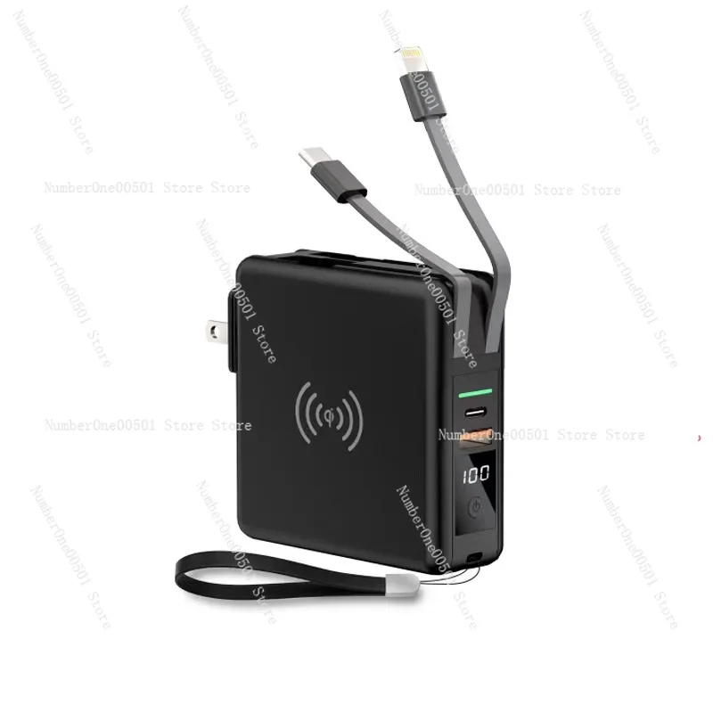 

10000mAh Wireless Power Bank Fast Charging Portable Battery with USB-C Qi Wireless Charging for iPhone Android AirPods