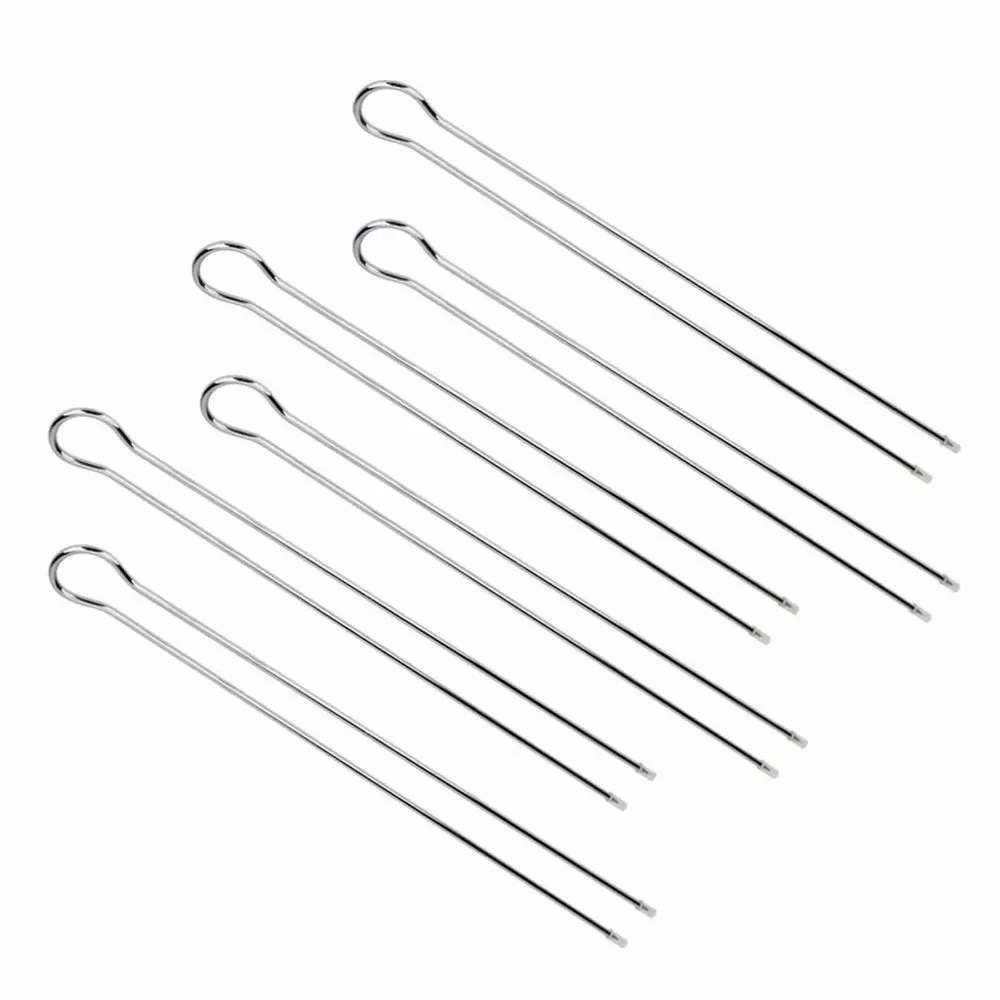 

6Pcs Metal BBQ Grilling Fork Sticks Skewer BBQ Grill Set Outdoor Picnic Camping Barbecue